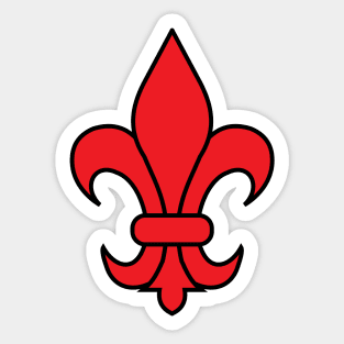 fleur de lis (red) Sticker